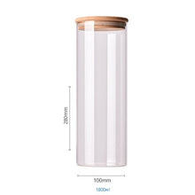Load image into Gallery viewer, Food Container Bamboo Covered High Borosilicate Food Sealed Glass Tank Kitchen Miscellaneous Grain Storage Boxes