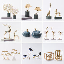 Load image into Gallery viewer, Modern New Chinese Lightweight Luxury Pure Copper Art Decoration Home Living Room Decoration Model Room Villa Hotel Bogu Frame