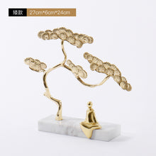 Load image into Gallery viewer, Modern New Chinese Lightweight Luxury Pure Copper Art Decoration Home Living Room Decoration Model Room Villa Hotel Bogu Frame