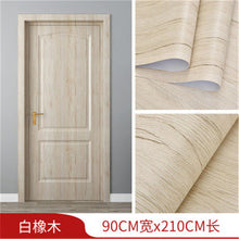 Load image into Gallery viewer, White Oak Wood Grain Wallpaper On The Door Home Renovation Decor Sticker Waterproof Fireprevention Kitchen Bathroom Wall Sticker