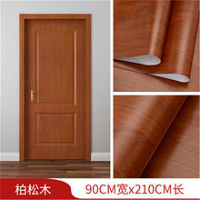 Load image into Gallery viewer, White Oak Wood Grain Wallpaper On The Door Home Renovation Decor Sticker Waterproof Fireprevention Kitchen Bathroom Wall Sticker