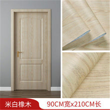 Load image into Gallery viewer, White Oak Wood Grain Wallpaper On The Door Home Renovation Decor Sticker Waterproof Fireprevention Kitchen Bathroom Wall Sticker