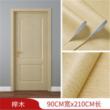 Load image into Gallery viewer, White Oak Wood Grain Wallpaper On The Door Home Renovation Decor Sticker Waterproof Fireprevention Kitchen Bathroom Wall Sticker