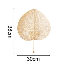 Load image into Gallery viewer, Pushan Arts Hand Made Fan Peach Shaped Bamboo Fan Summer Cool Air Fan DIY Characteristic
