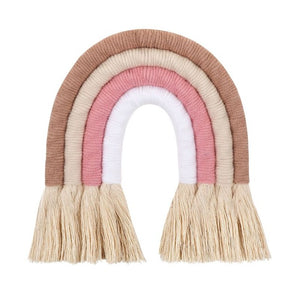 Nordic Woven Rainbow Wall Hanging for Nursery Dorm Room Decoration Party Supplie Q1QC