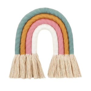 Nordic Woven Rainbow Wall Hanging for Nursery Dorm Room Decoration Party Supplie Q1QC