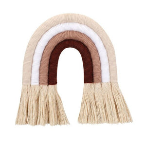 Nordic Woven Rainbow Wall Hanging for Nursery Dorm Room Decoration Party Supplie Q1QC