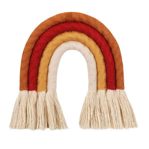 Nordic Woven Rainbow Wall Hanging for Nursery Dorm Room Decoration Party Supplie Q1QC