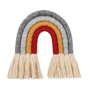 Nordic Woven Rainbow Wall Hanging for Nursery Dorm Room Decoration Party Supplie Q1QC