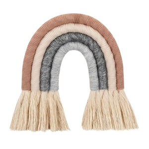 Nordic Woven Rainbow Wall Hanging for Nursery Dorm Room Decoration Party Supplie Q1QC