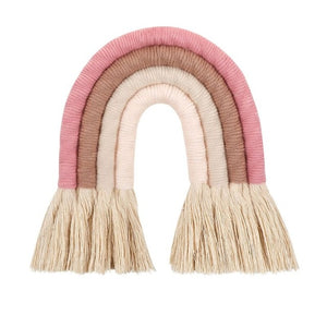 Nordic Woven Rainbow Wall Hanging for Nursery Dorm Room Decoration Party Supplie Q1QC