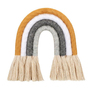Nordic Woven Rainbow Wall Hanging for Nursery Dorm Room Decoration Party Supplie Q1QC